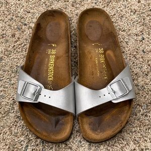 Silver sandals by Birkenstock